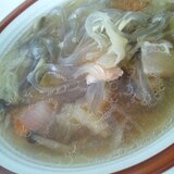 圧力鍋で★ごぼうと、鶏肉の中華スープ